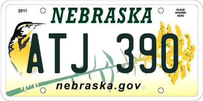 NE license plate ATJ390