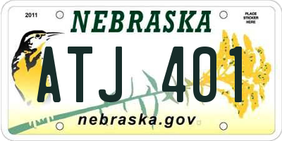 NE license plate ATJ401