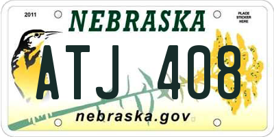 NE license plate ATJ408