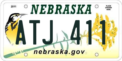 NE license plate ATJ411