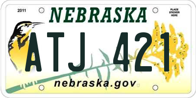 NE license plate ATJ421