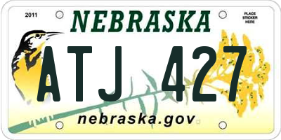 NE license plate ATJ427