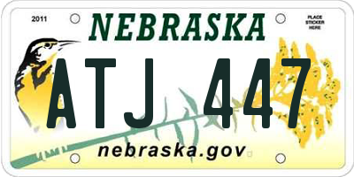 NE license plate ATJ447
