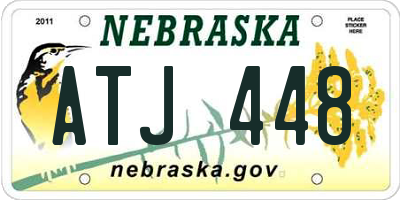 NE license plate ATJ448