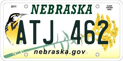NE license plate ATJ462
