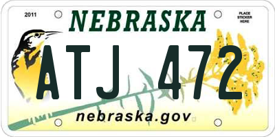 NE license plate ATJ472