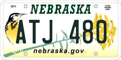 NE license plate ATJ480