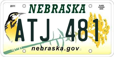 NE license plate ATJ481