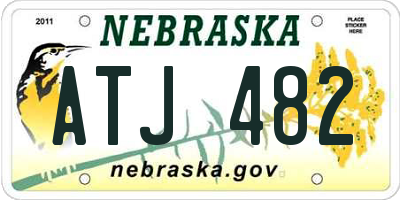 NE license plate ATJ482