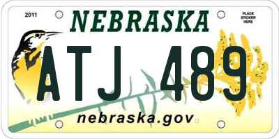 NE license plate ATJ489