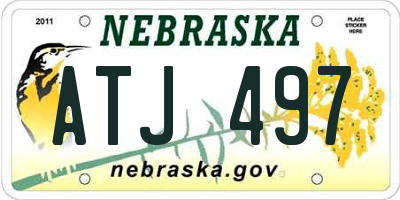 NE license plate ATJ497