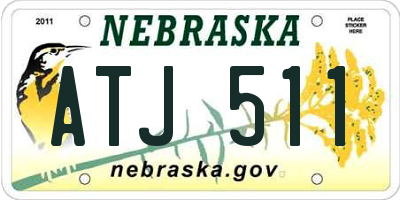 NE license plate ATJ511