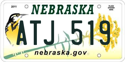 NE license plate ATJ519