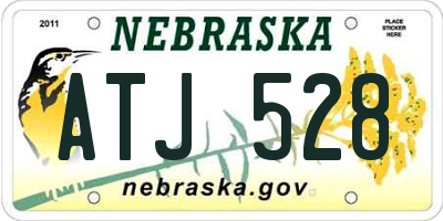 NE license plate ATJ528