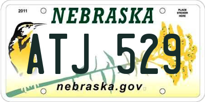 NE license plate ATJ529