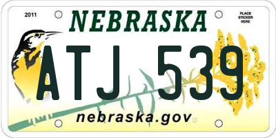 NE license plate ATJ539