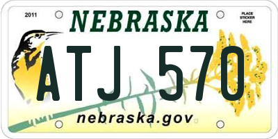 NE license plate ATJ570
