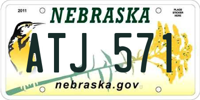 NE license plate ATJ571