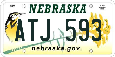 NE license plate ATJ593
