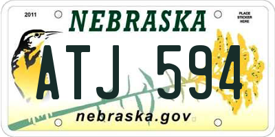 NE license plate ATJ594