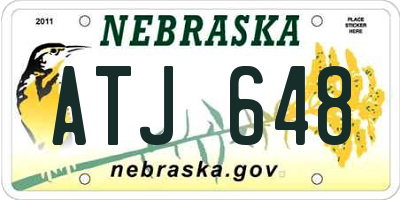 NE license plate ATJ648