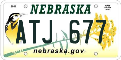 NE license plate ATJ677