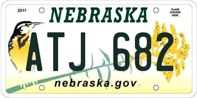 NE license plate ATJ682
