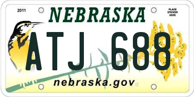 NE license plate ATJ688