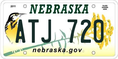 NE license plate ATJ720