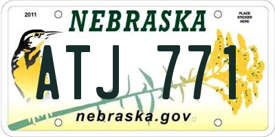 NE license plate ATJ771