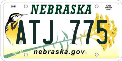 NE license plate ATJ775