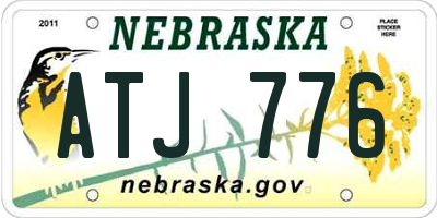 NE license plate ATJ776