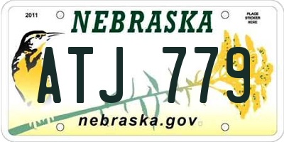 NE license plate ATJ779