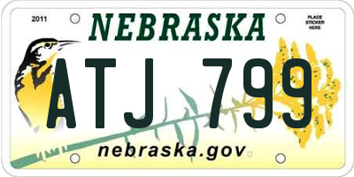 NE license plate ATJ799