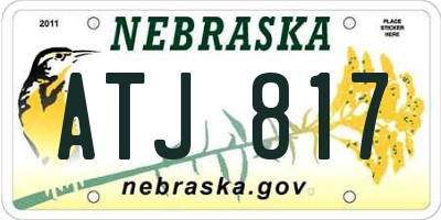 NE license plate ATJ817