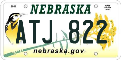 NE license plate ATJ822