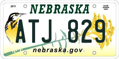 NE license plate ATJ829