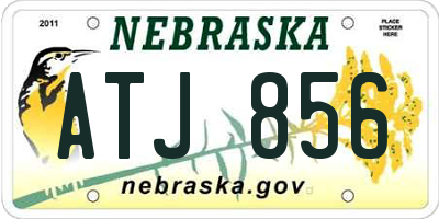 NE license plate ATJ856