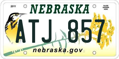 NE license plate ATJ857