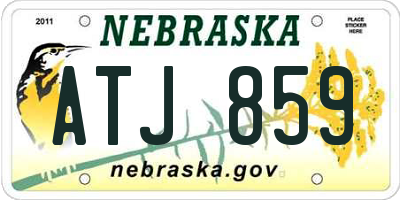 NE license plate ATJ859