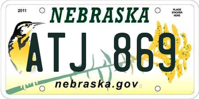 NE license plate ATJ869
