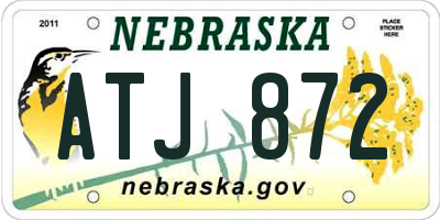 NE license plate ATJ872