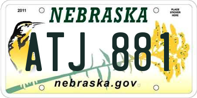 NE license plate ATJ881