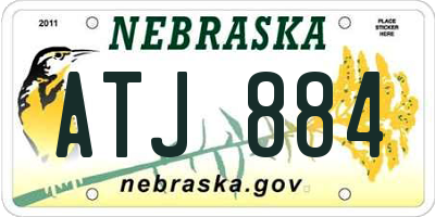 NE license plate ATJ884
