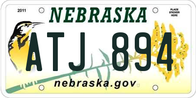 NE license plate ATJ894