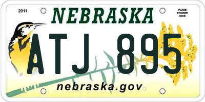 NE license plate ATJ895