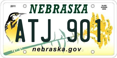 NE license plate ATJ901