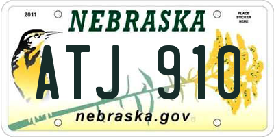 NE license plate ATJ910