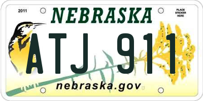 NE license plate ATJ911