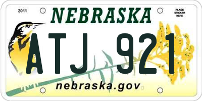 NE license plate ATJ921